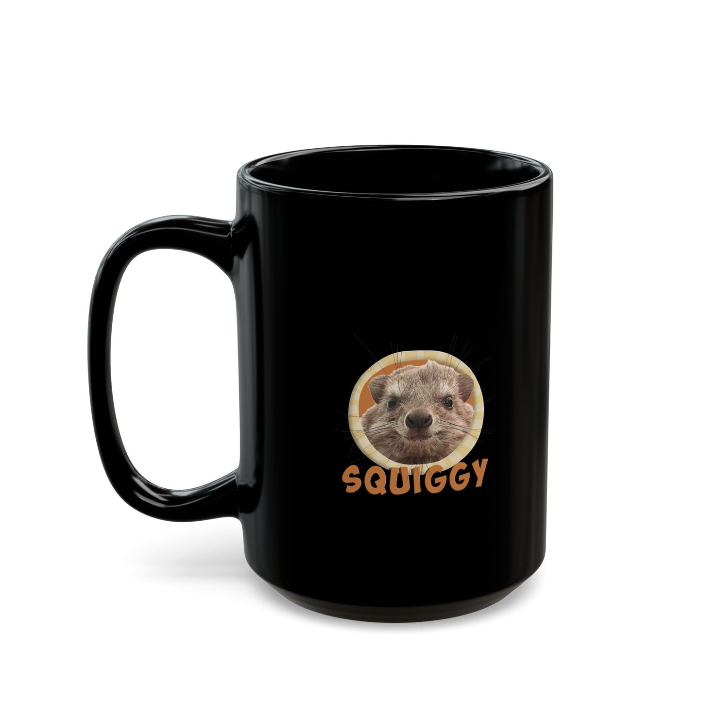 Squiggy Black Mug - Hyrax Coffee Mug
