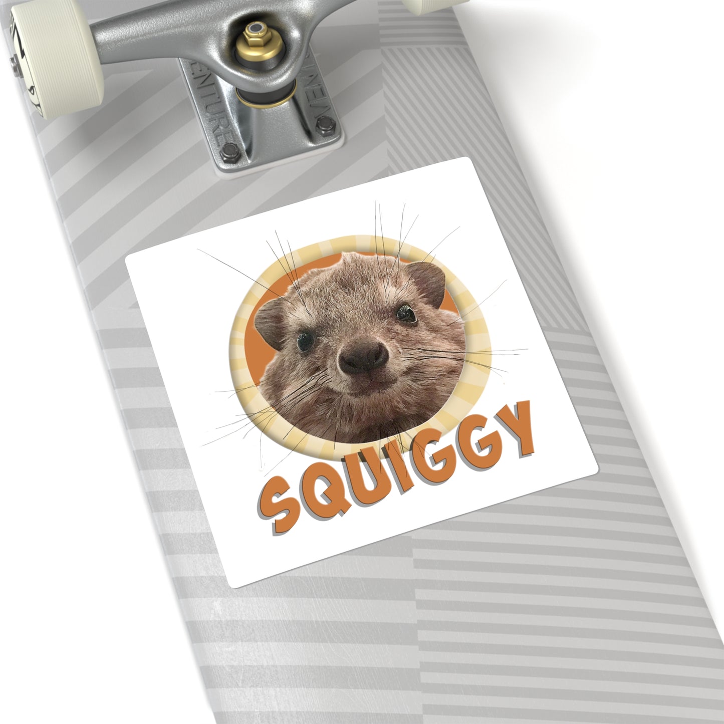 Squiggy Square Sticker