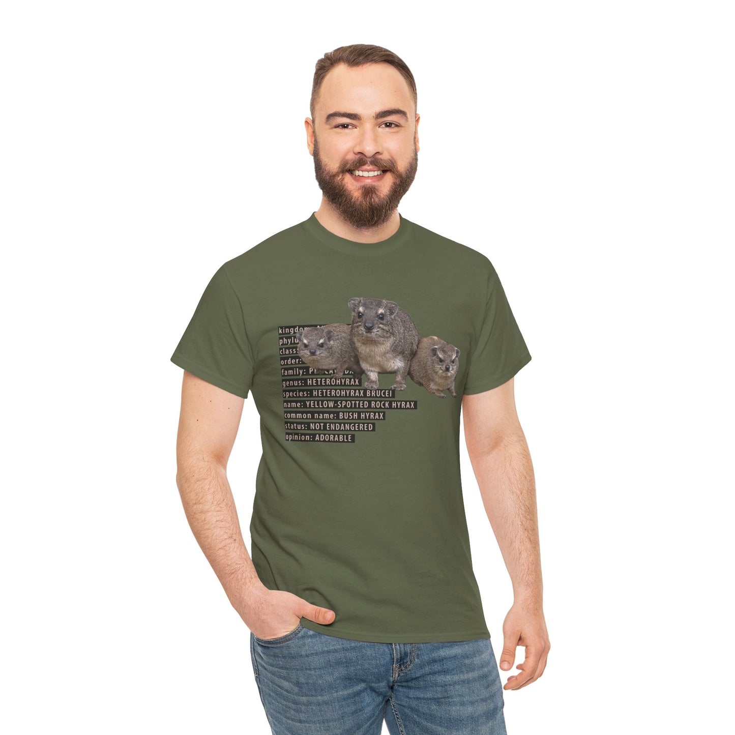 Hyrax Taxonomic Hierarchy - Unisex Heavy Cotton Tee - For The Distinguished Awawa Lover