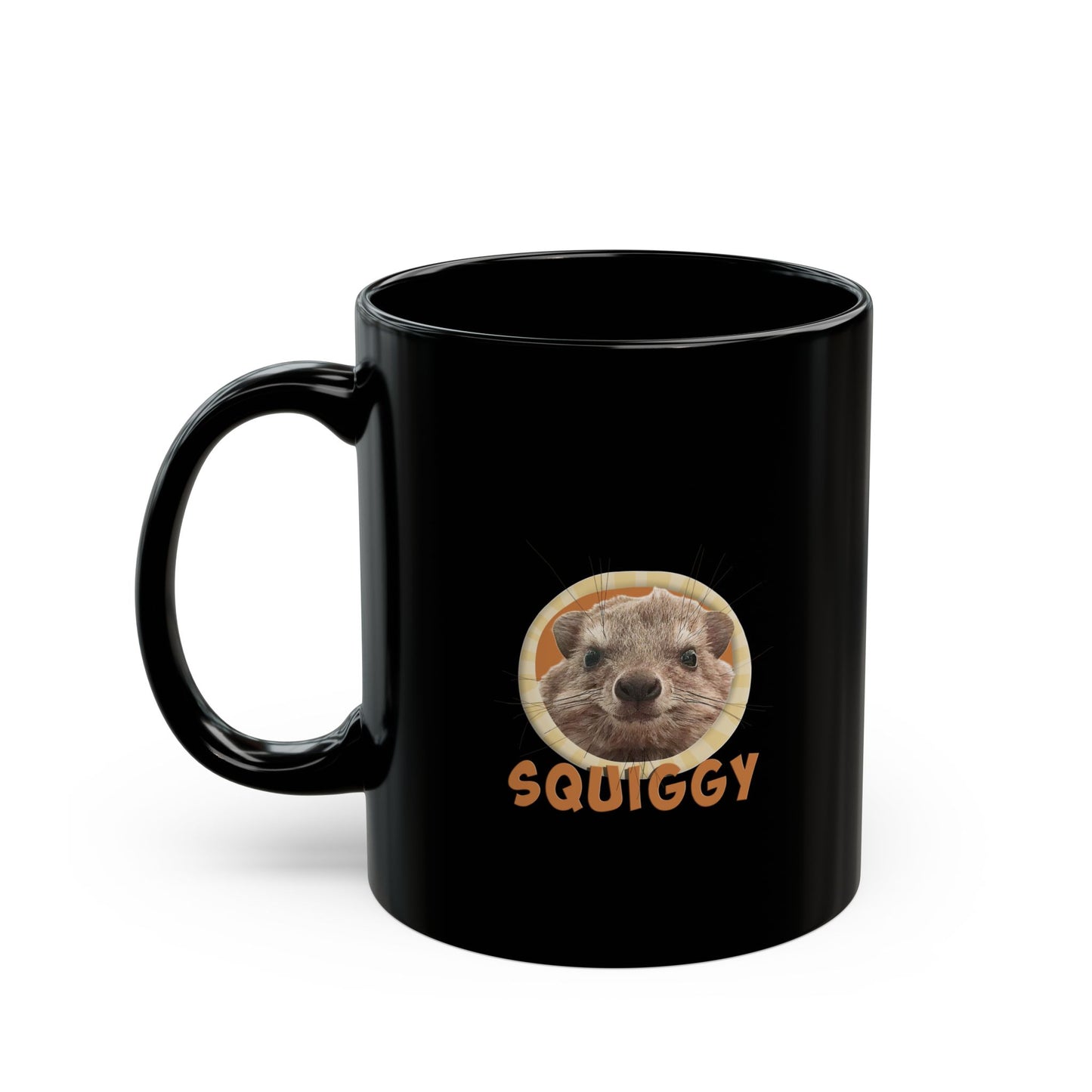 Squiggy Black Mug - Hyrax Coffee Mug