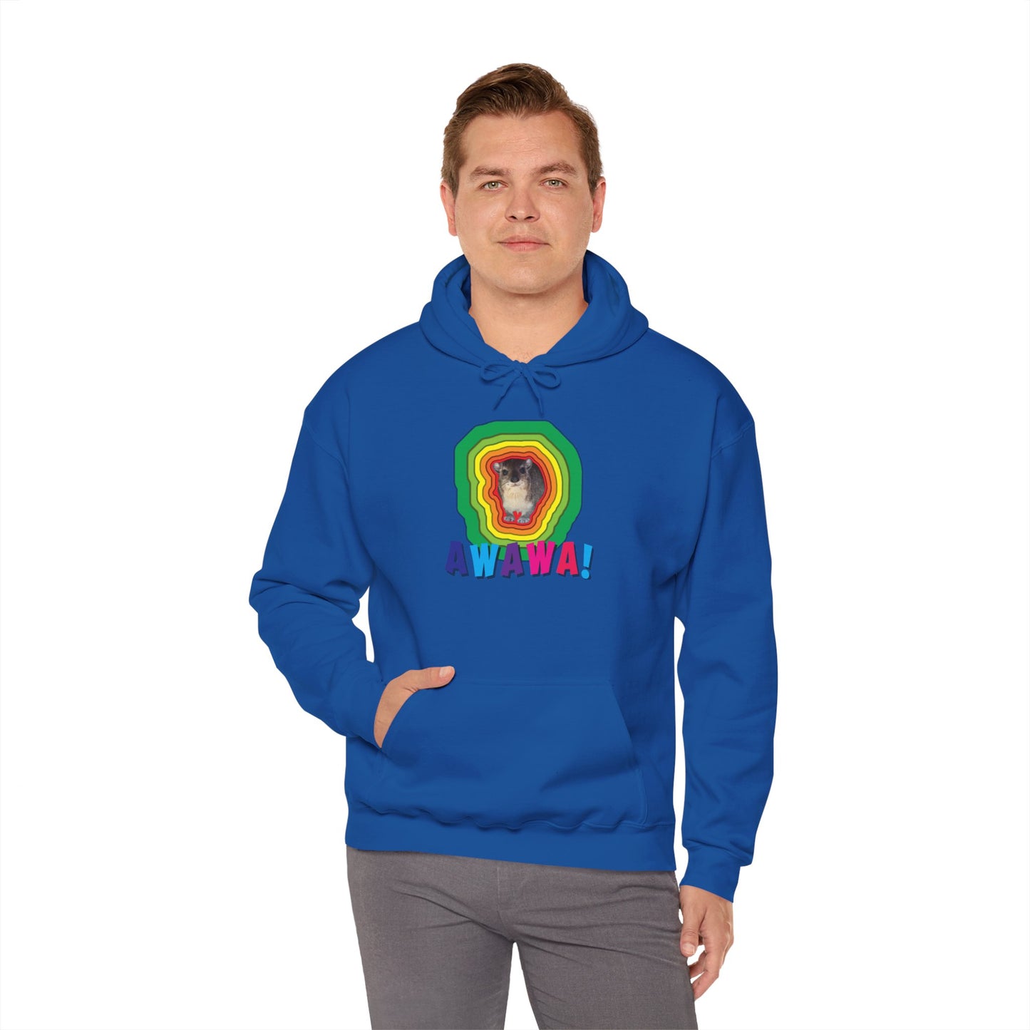 Vibrant Hyrax Hoodie, Cozy Sweatshirt, Gift for Pet Lovers, Fun Casual Wear, Unisex Hooded Sweatshirt