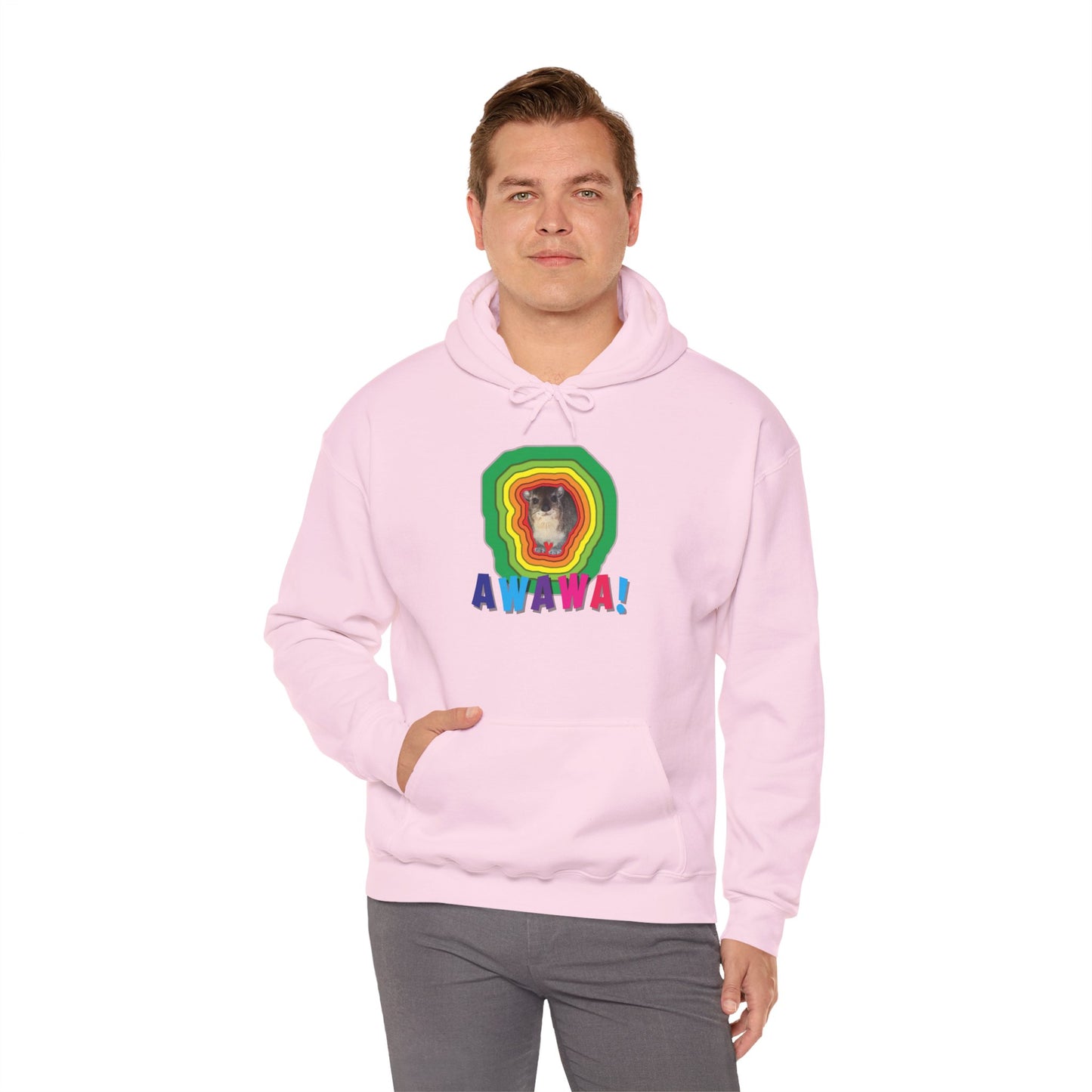 Vibrant Hyrax Hoodie, Cozy Sweatshirt, Gift for Pet Lovers, Fun Casual Wear, Unisex Hooded Sweatshirt