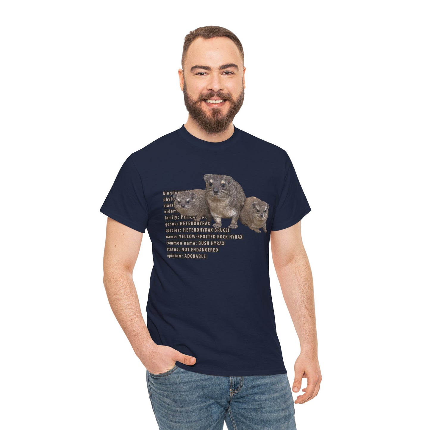 Hyrax Taxonomic Hierarchy - Unisex Heavy Cotton Tee - For The Distinguished Awawa Lover