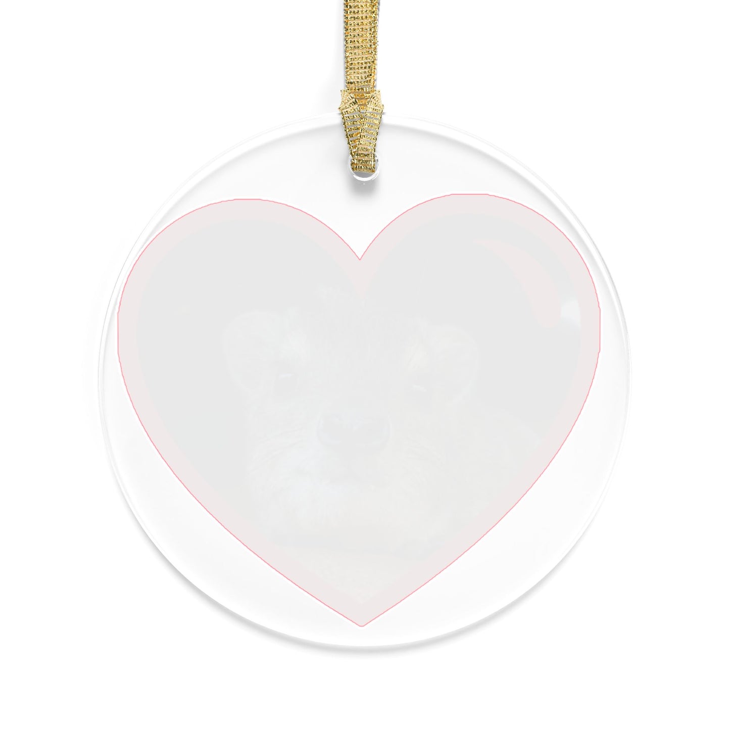 Ornament - Hyrax Inside Red Heart Acrylic