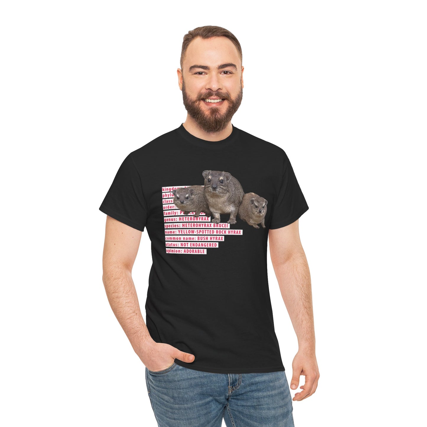 Hyrax Taxonomic Hierarchy - Unisex Heavy Cotton Tee - For The Distinguished Awawa Lover