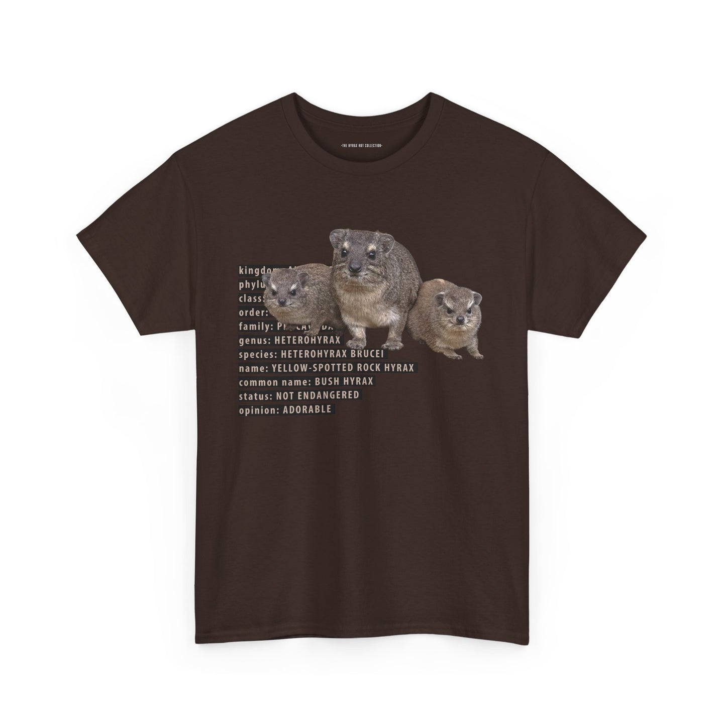 Hyrax Taxonomic Hierarchy - Unisex Heavy Cotton Tee - For The Distinguished Awawa Lover