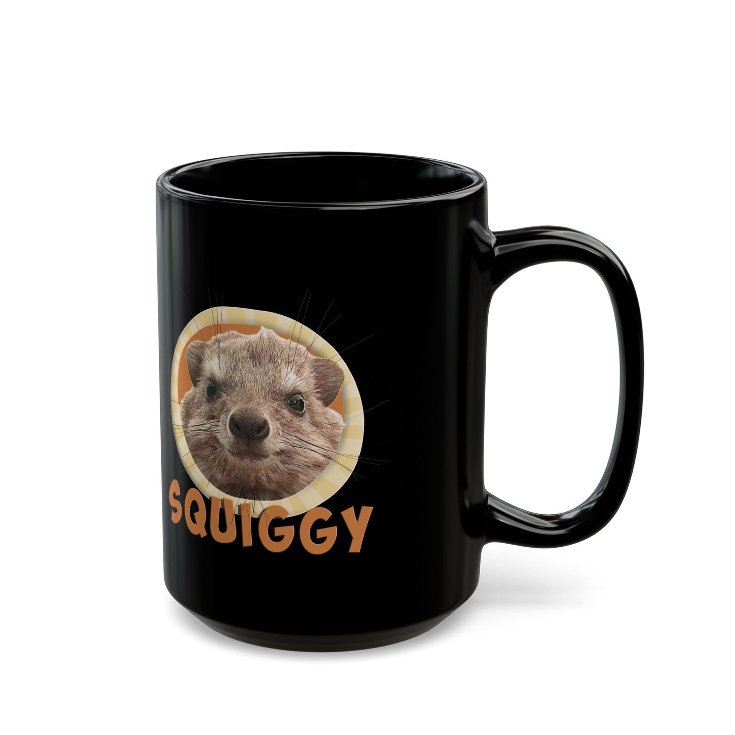 Squiggy Black Mug - Hyrax Coffee Mug