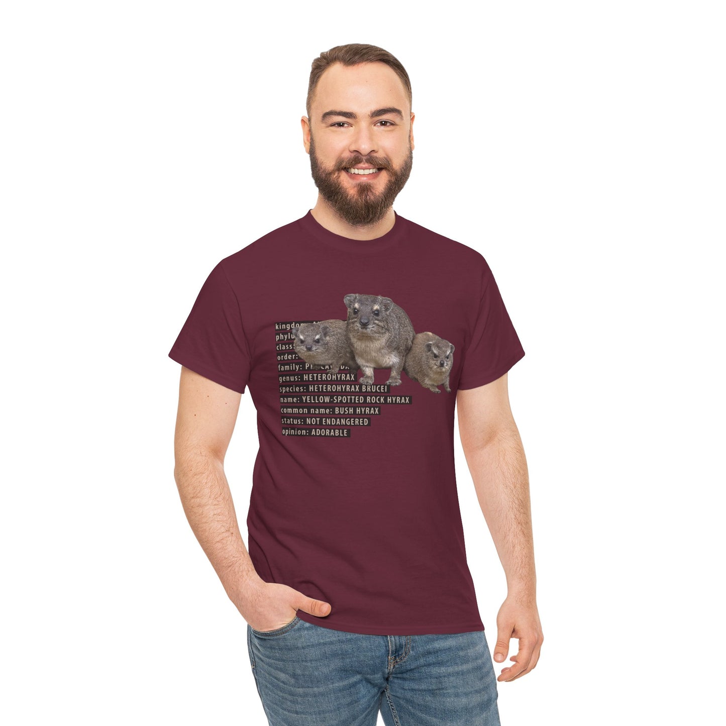 Hyrax Taxonomic Hierarchy - Unisex Heavy Cotton Tee - For The Distinguished Awawa Lover