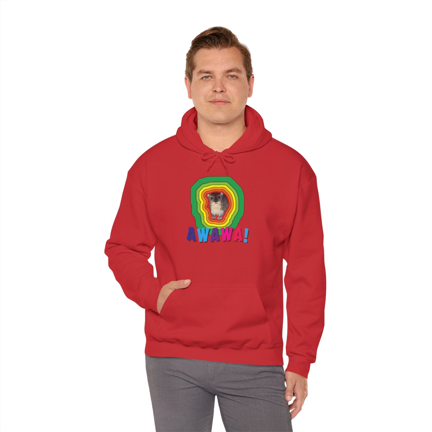 Vibrant Hyrax Hoodie, Cozy Sweatshirt, Gift for Pet Lovers, Fun Casual Wear, Unisex Hooded Sweatshirt