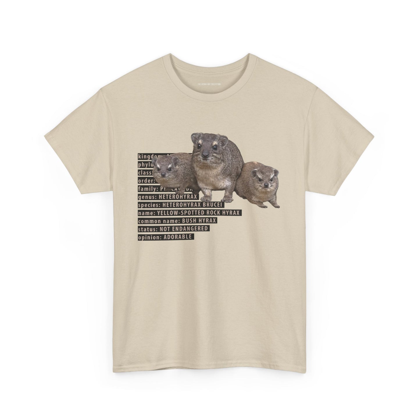 Hyrax Taxonomic Hierarchy - Unisex Heavy Cotton Tee - For The Distinguished Awawa Lover