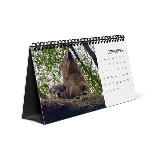 Baby Hyrax 2026 Desktop Calendar — Cute Wawa Photos