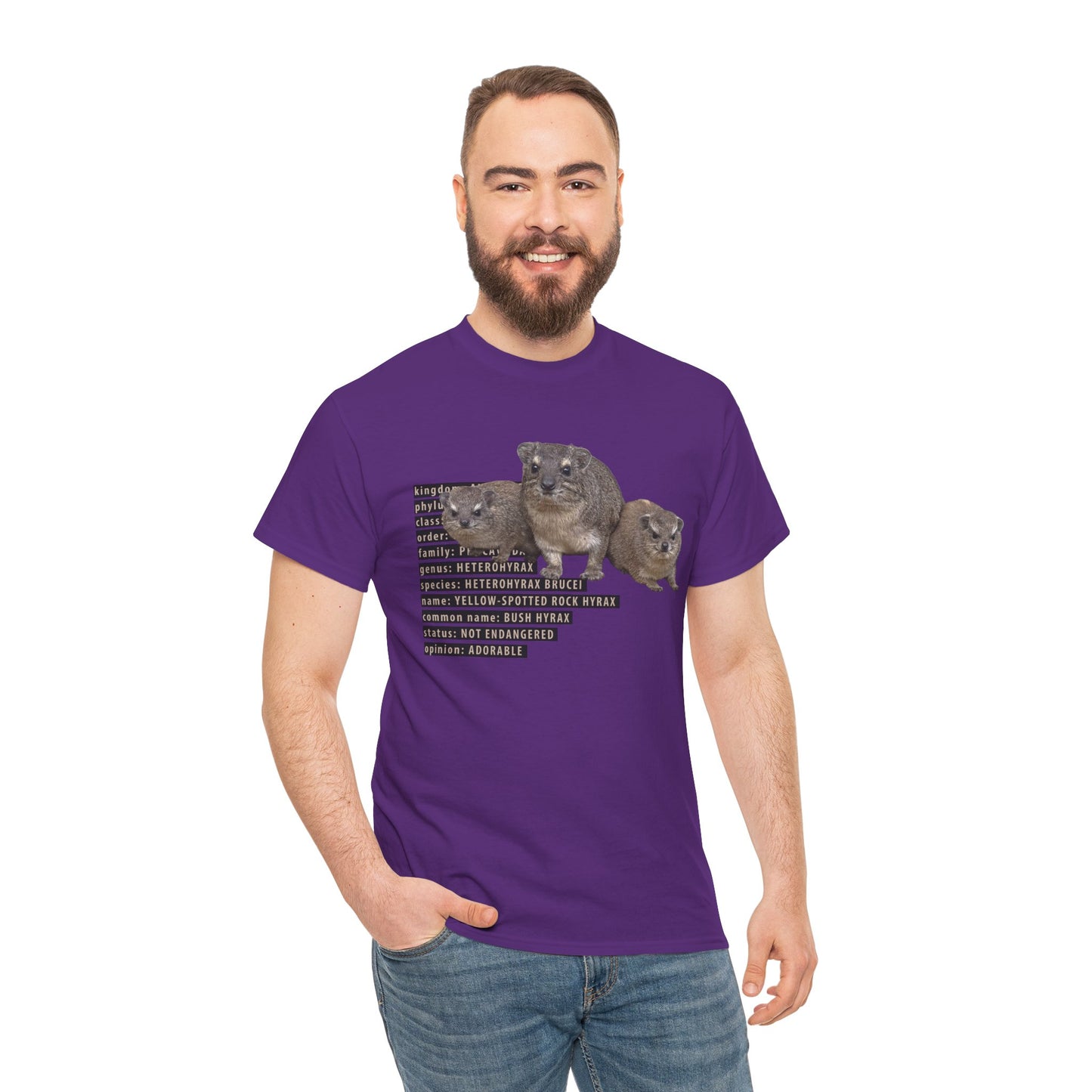 Hyrax Taxonomic Hierarchy - Unisex Heavy Cotton Tee - For The Distinguished Awawa Lover