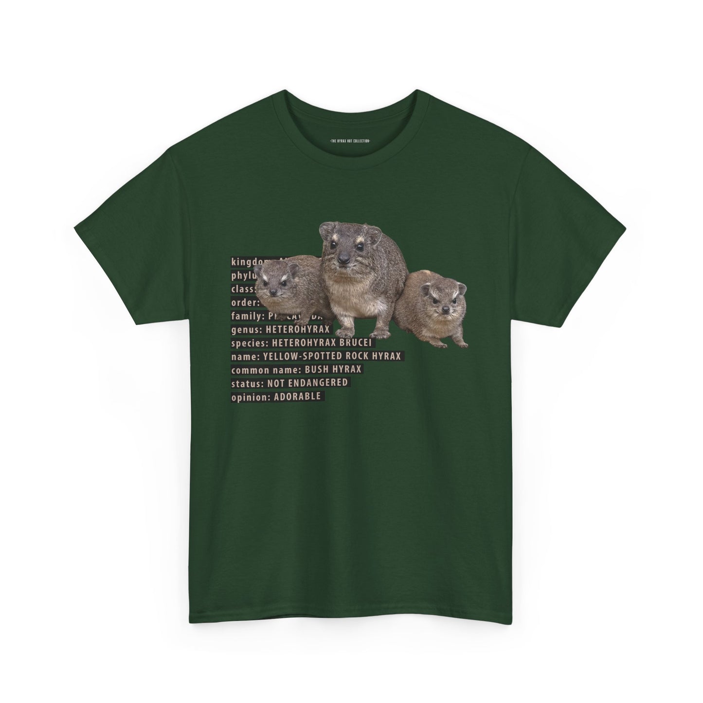 Hyrax Taxonomic Hierarchy - Unisex Heavy Cotton Tee - For The Distinguished Awawa Lover