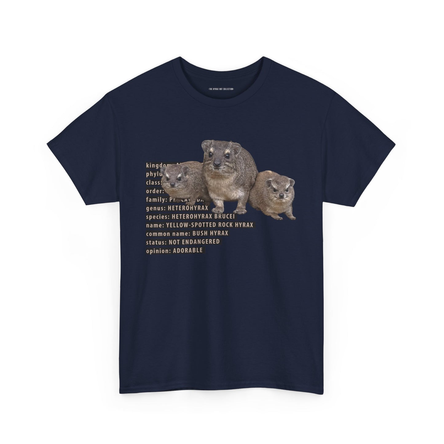 Hyrax Taxonomic Hierarchy - Unisex Heavy Cotton Tee - For The Distinguished Awawa Lover