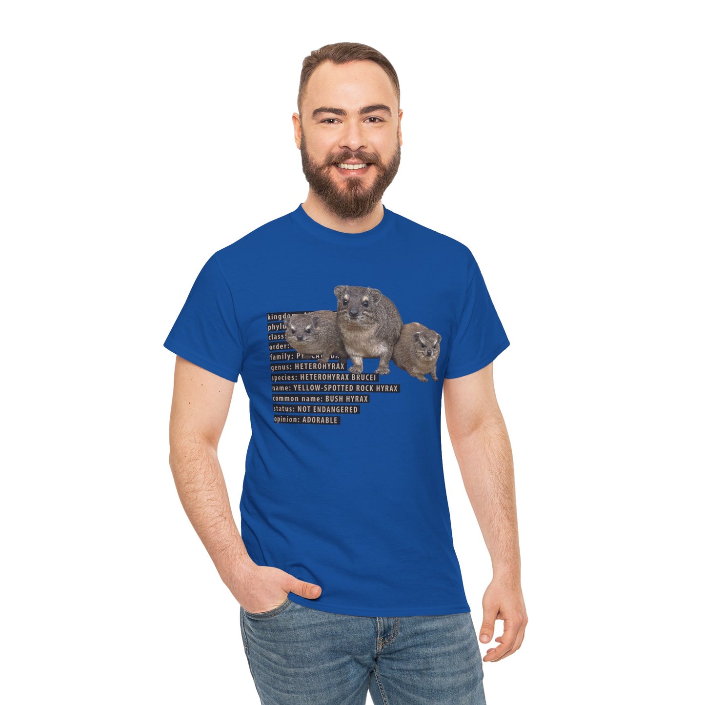 Hyrax Taxonomic Hierarchy - Unisex Heavy Cotton Tee - For The Distinguished Awawa Lover