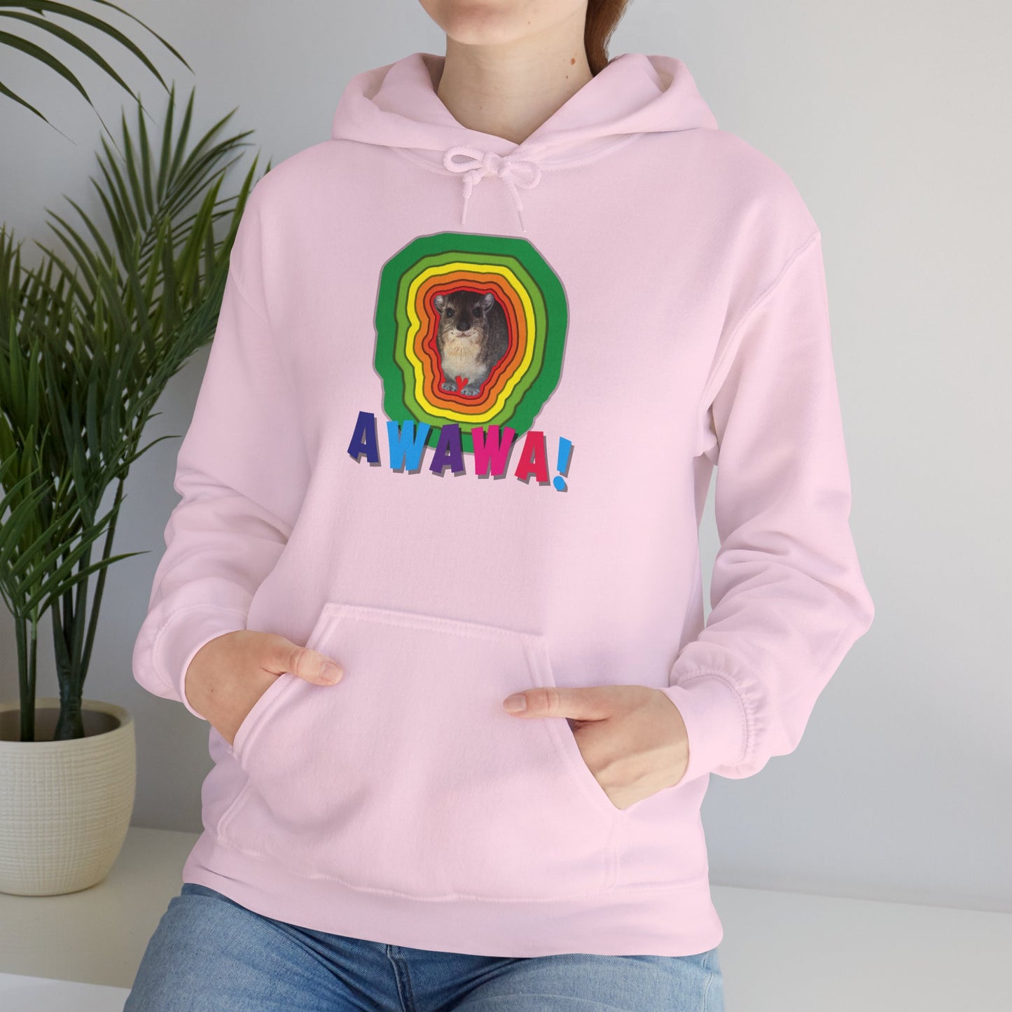 Vibrant Hyrax Hoodie, Cozy Sweatshirt, Gift for Pet Lovers, Fun Casual Wear, Unisex Hooded Sweatshirt