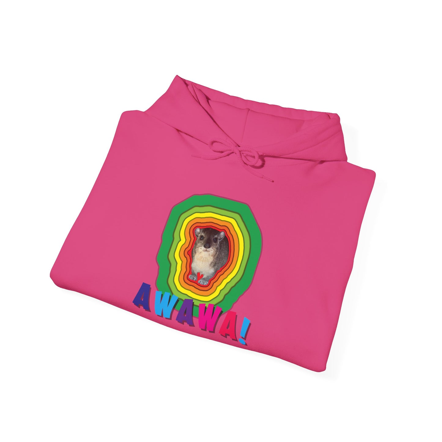 Vibrant Hyrax Hoodie, Cozy Sweatshirt, Gift for Pet Lovers, Fun Casual Wear, Unisex Hooded Sweatshirt