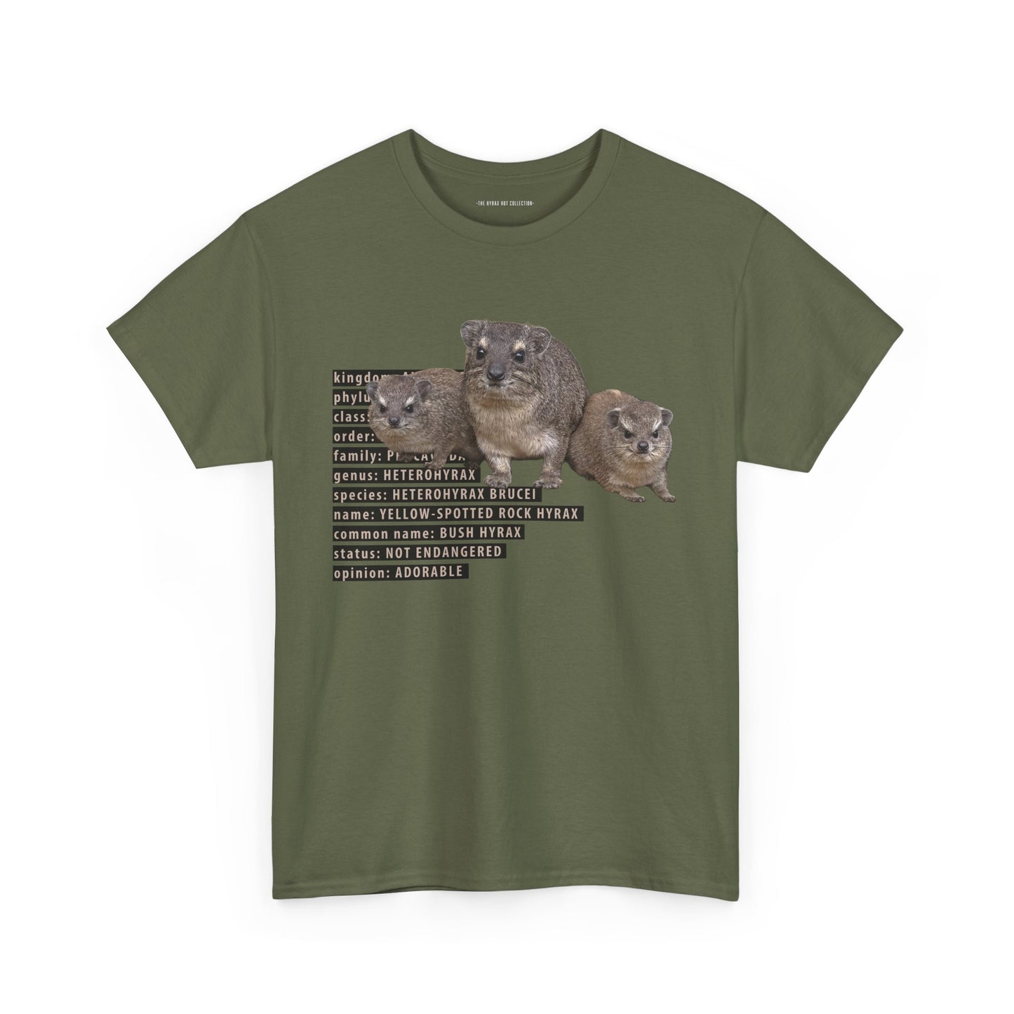 Hyrax Taxonomic Hierarchy - Unisex Heavy Cotton Tee - For The Distinguished Awawa Lover