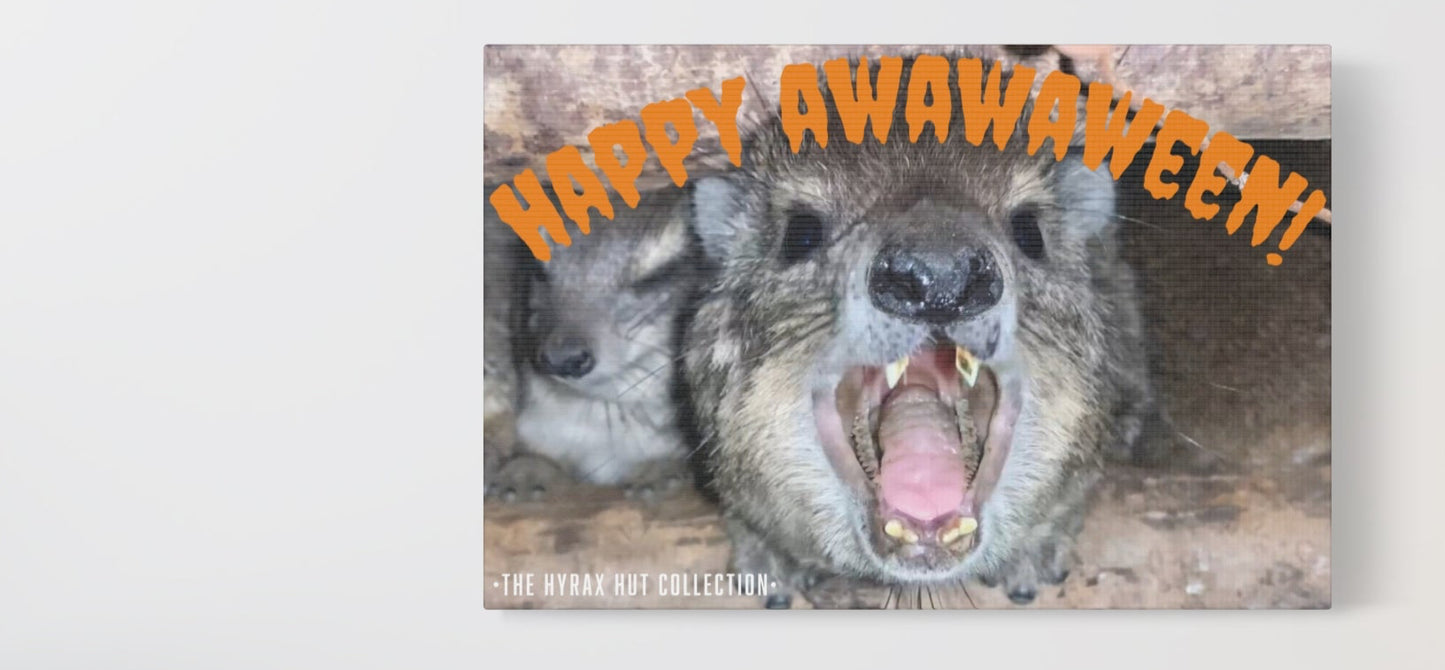 Hyrax Scream Print Wall Art, Halloween, Matte Canvas Photo, Awawa Extreme, Unique Home Decor, Wall Art for Animal Enthusiasts,