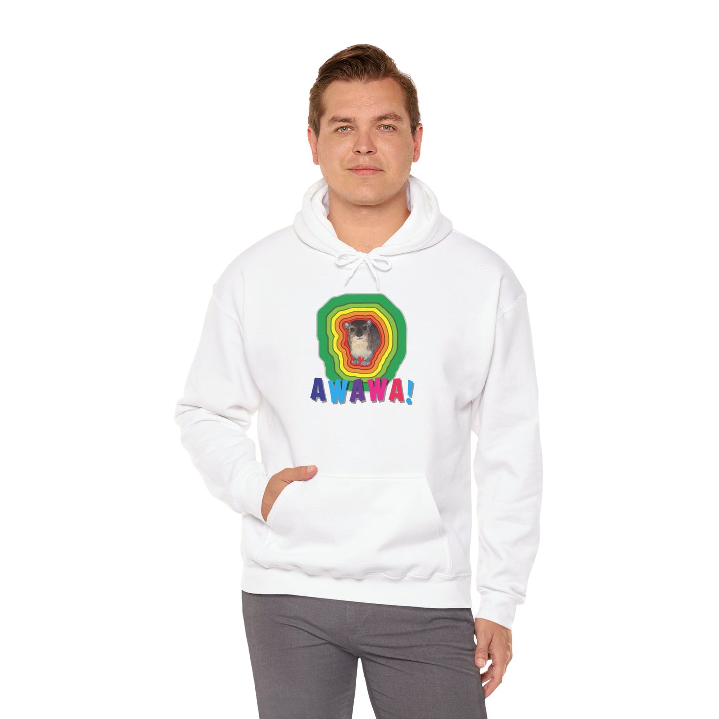Vibrant Hyrax Hoodie, Cozy Sweatshirt, Gift for Pet Lovers, Fun Casual Wear, Unisex Hooded Sweatshirt