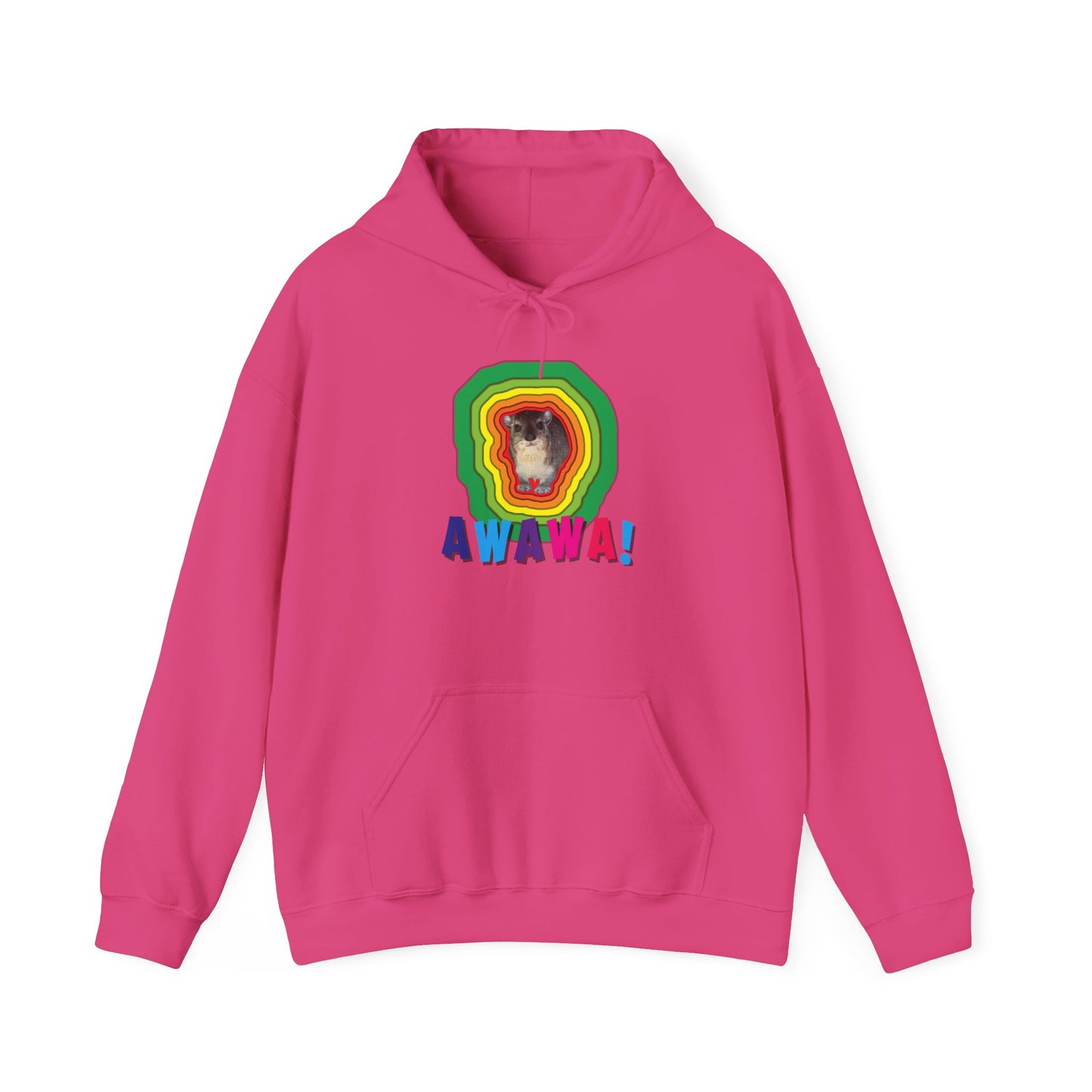 Vibrant Hyrax Hoodie, Cozy Sweatshirt, Gift for Pet Lovers, Fun Casual Wear, Unisex Hooded Sweatshirt