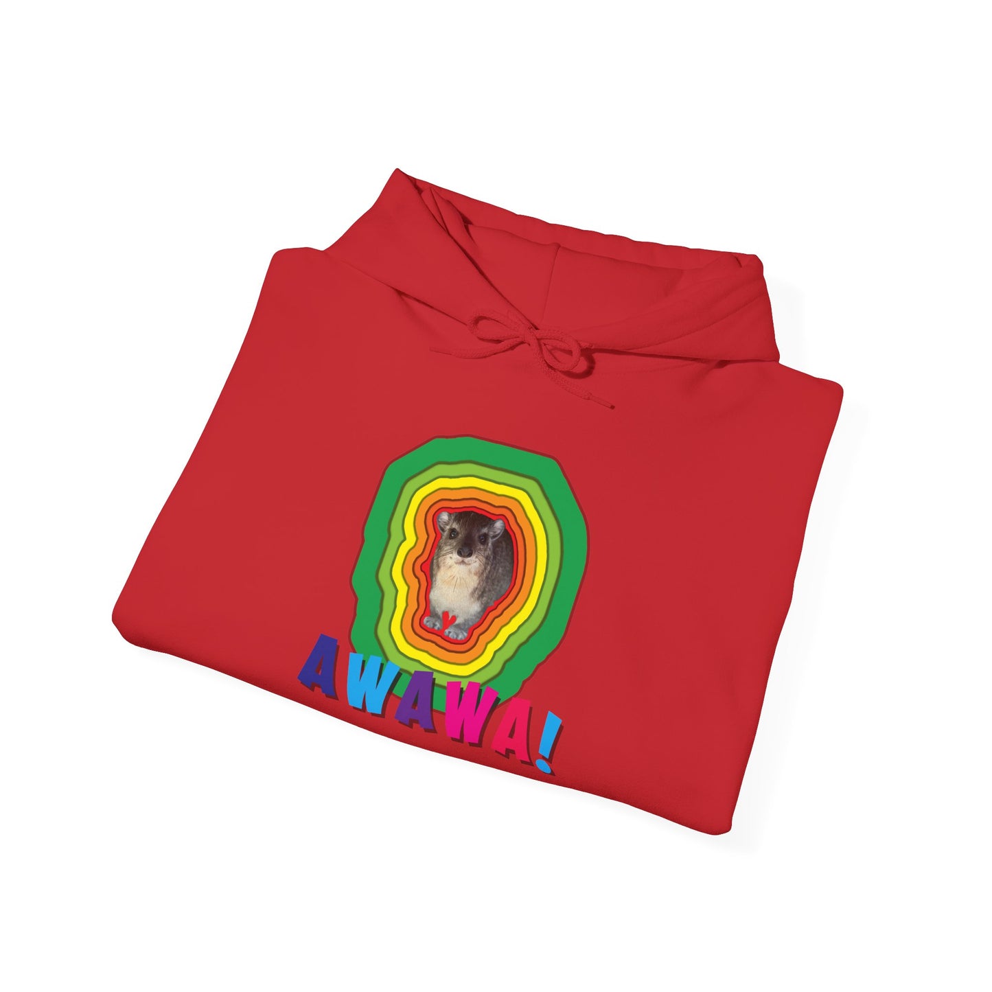Vibrant Hyrax Hoodie, Cozy Sweatshirt, Gift for Pet Lovers, Fun Casual Wear, Unisex Hooded Sweatshirt