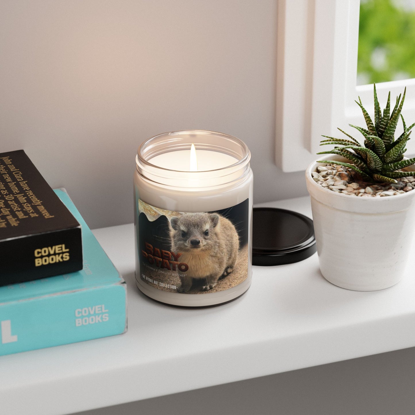 Baby Potato - Scented Soy Candle with Adorable Hyrax Print, Eco-Friendly Gift for Pet Lovers, Home Decor, Relaxation, Birthday