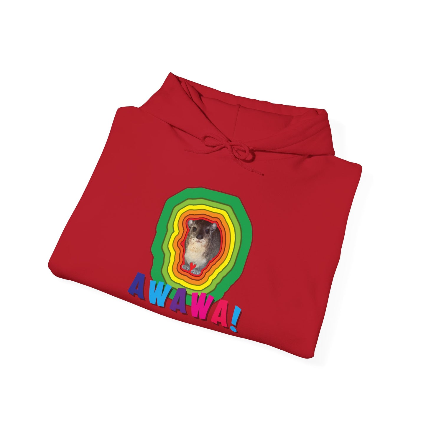 Vibrant Hyrax Hoodie, Cozy Sweatshirt, Gift for Pet Lovers, Fun Casual Wear, Unisex Hooded Sweatshirt