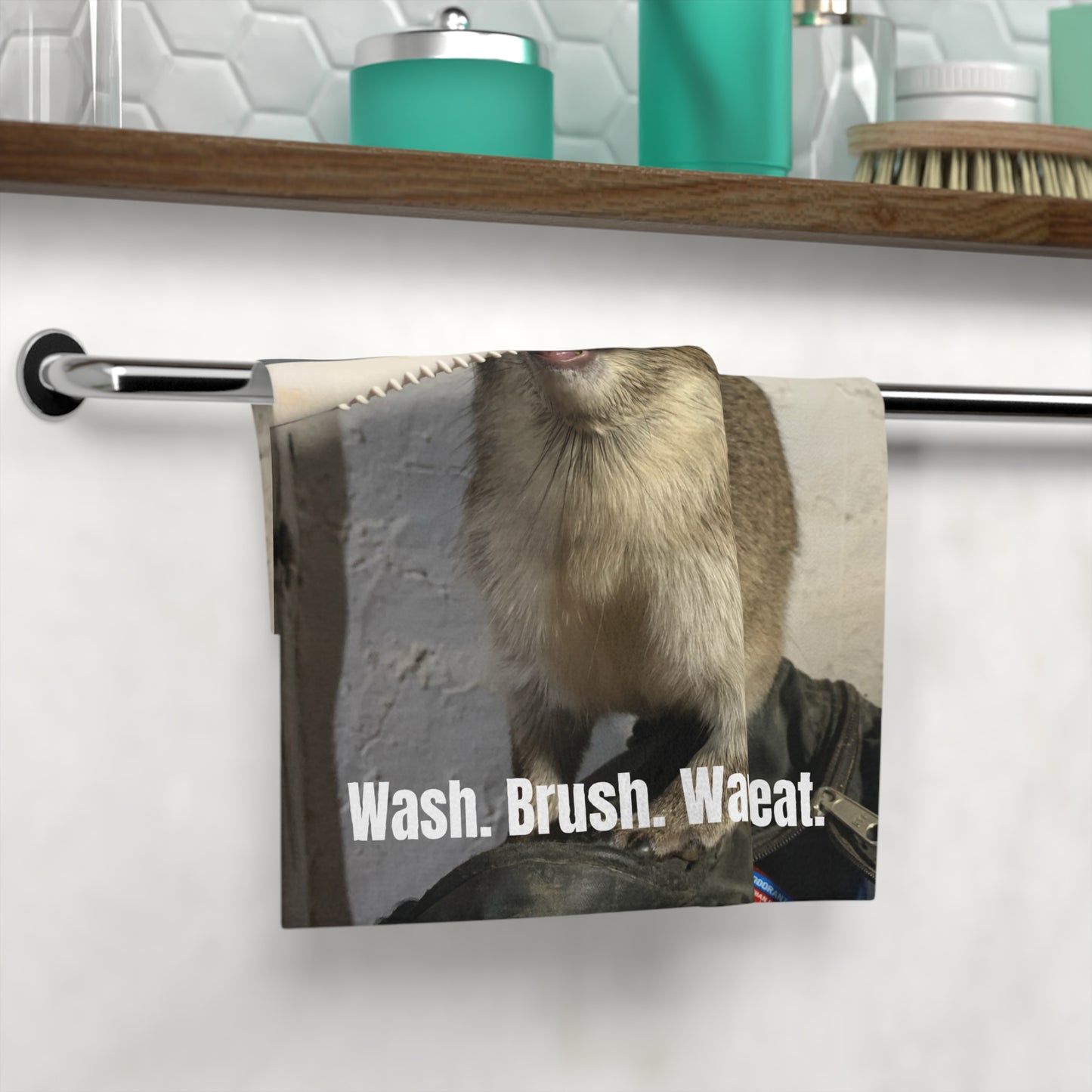 Hyrax Face Towel — Squiggy Bathroom Hand Towel