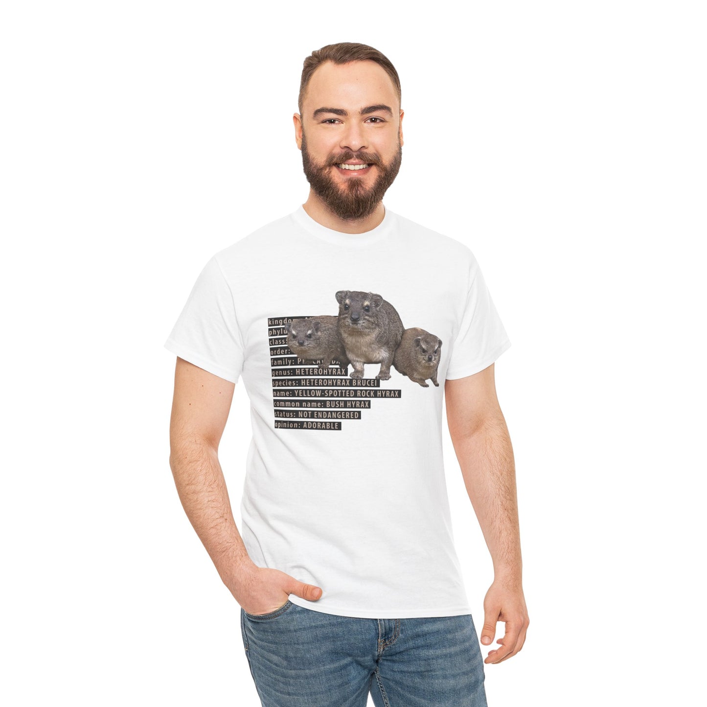 Hyrax Taxonomic Hierarchy - Unisex Heavy Cotton Tee - For The Distinguished Awawa Lover