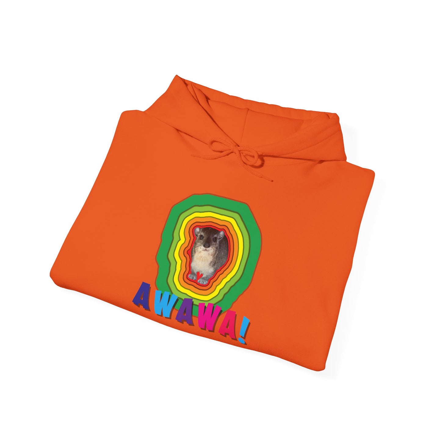 Vibrant Hyrax Hoodie, Cozy Sweatshirt, Gift for Pet Lovers, Fun Casual Wear, Unisex Hooded Sweatshirt
