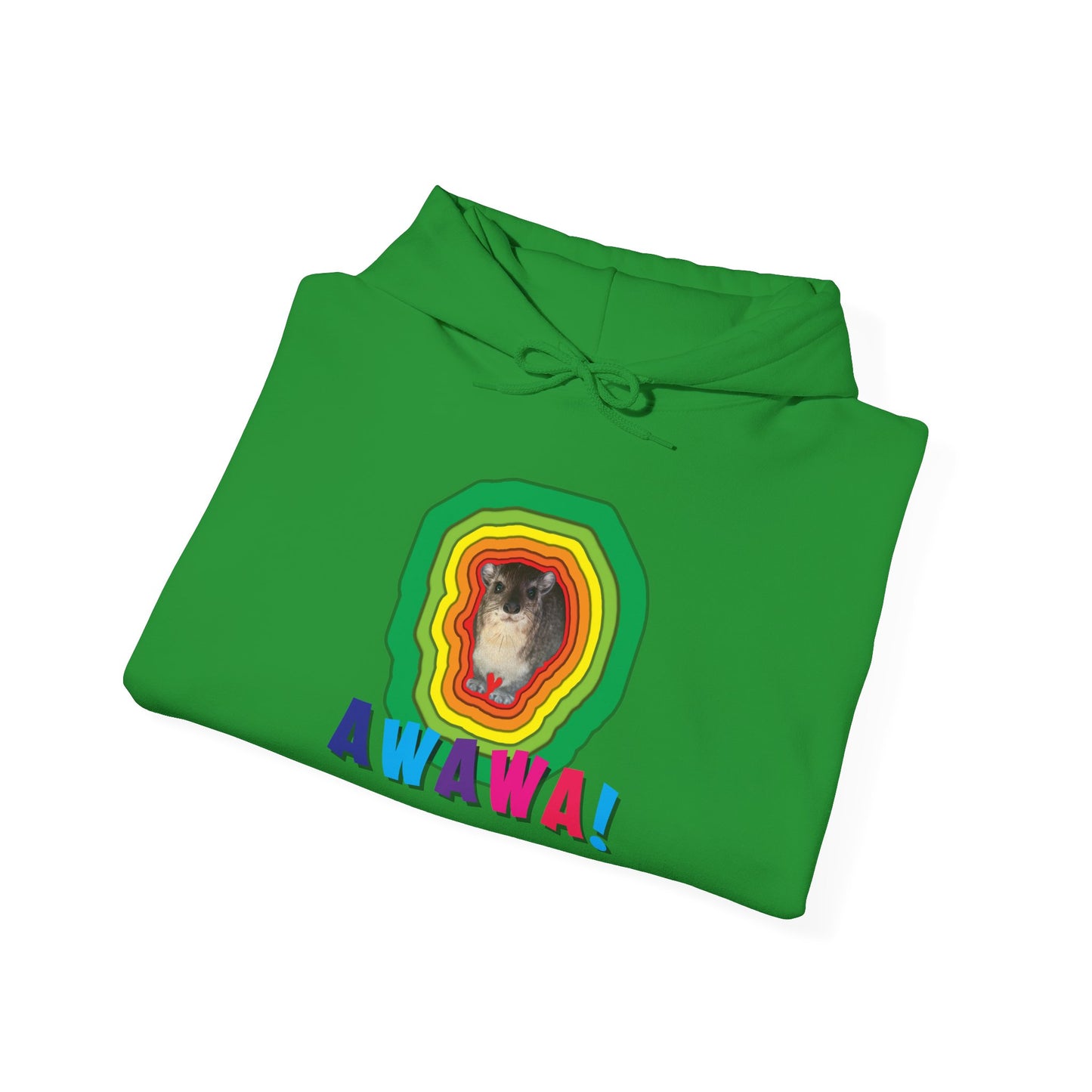 Vibrant Hyrax Hoodie, Cozy Sweatshirt, Gift for Pet Lovers, Fun Casual Wear, Unisex Hooded Sweatshirt