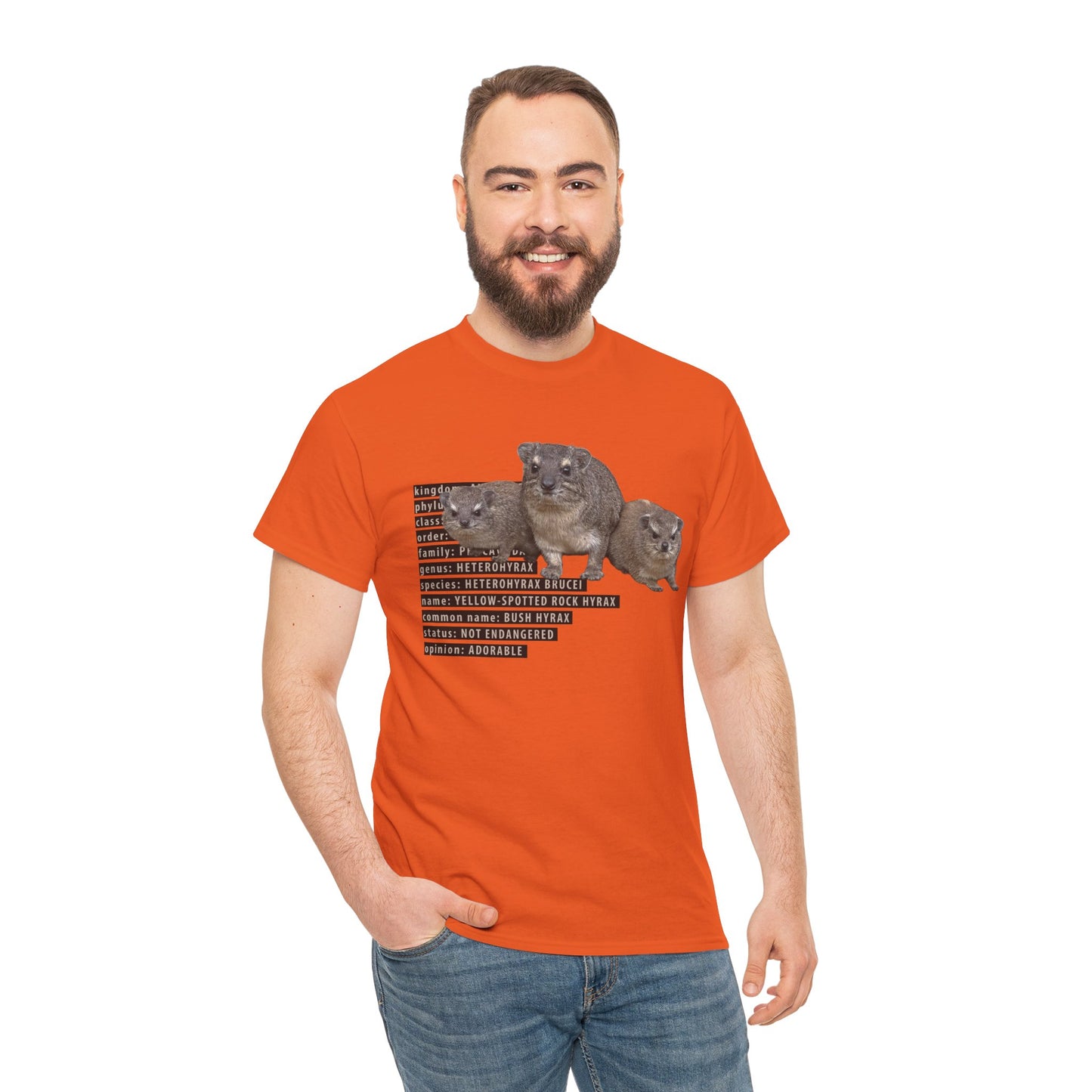 Hyrax Taxonomic Hierarchy - Unisex Heavy Cotton Tee - For The Distinguished Awawa Lover
