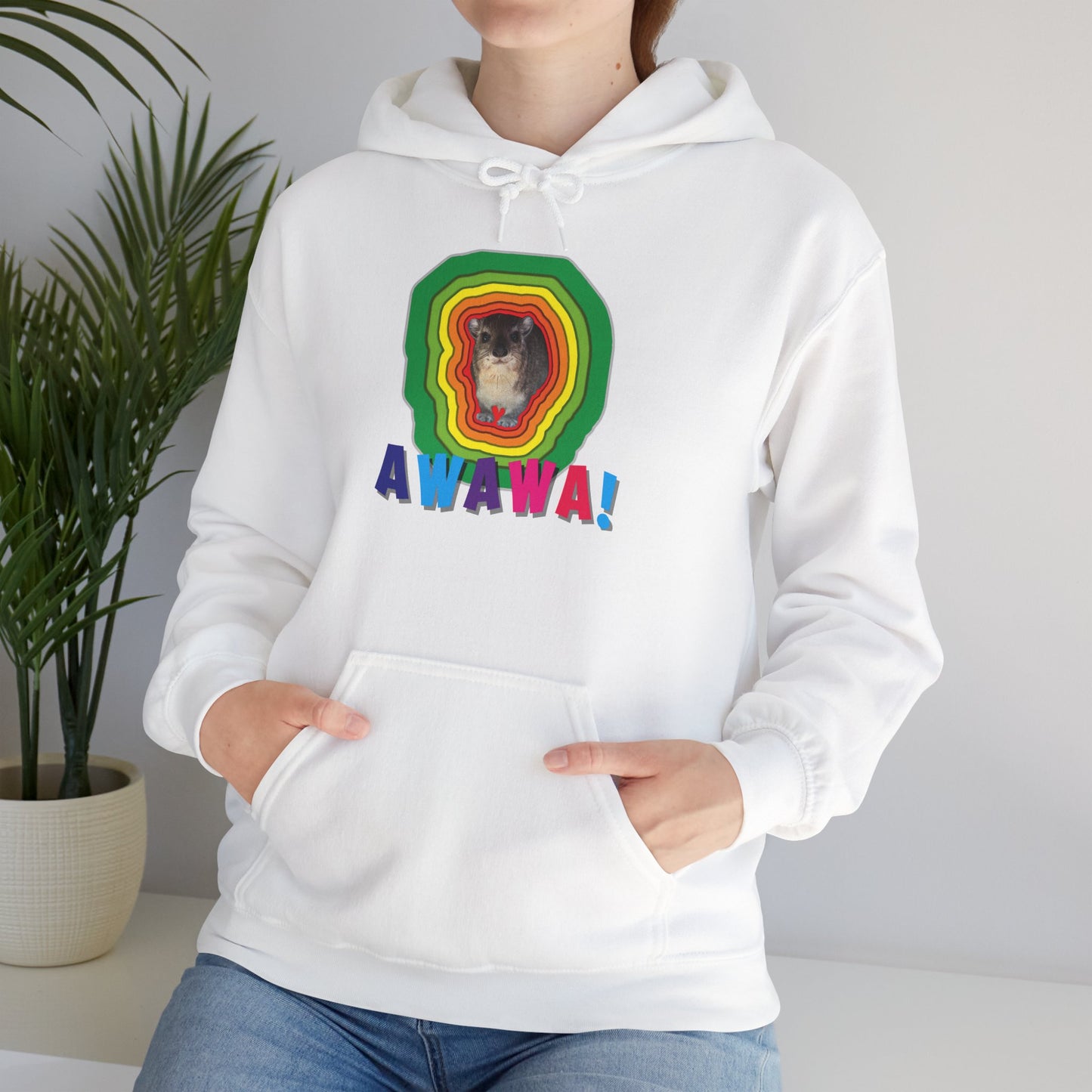 Vibrant Hyrax Hoodie, Cozy Sweatshirt, Gift for Pet Lovers, Fun Casual Wear, Unisex Hooded Sweatshirt