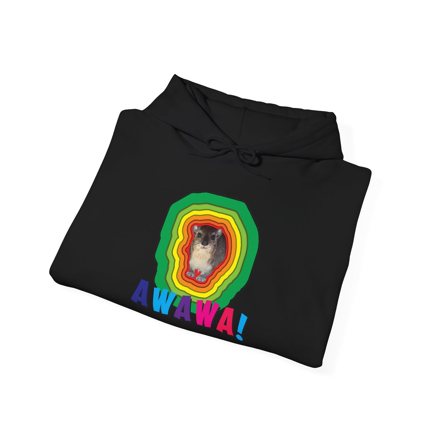Vibrant Hyrax Hoodie, Cozy Sweatshirt, Gift for Pet Lovers, Fun Casual Wear, Unisex Hooded Sweatshirt