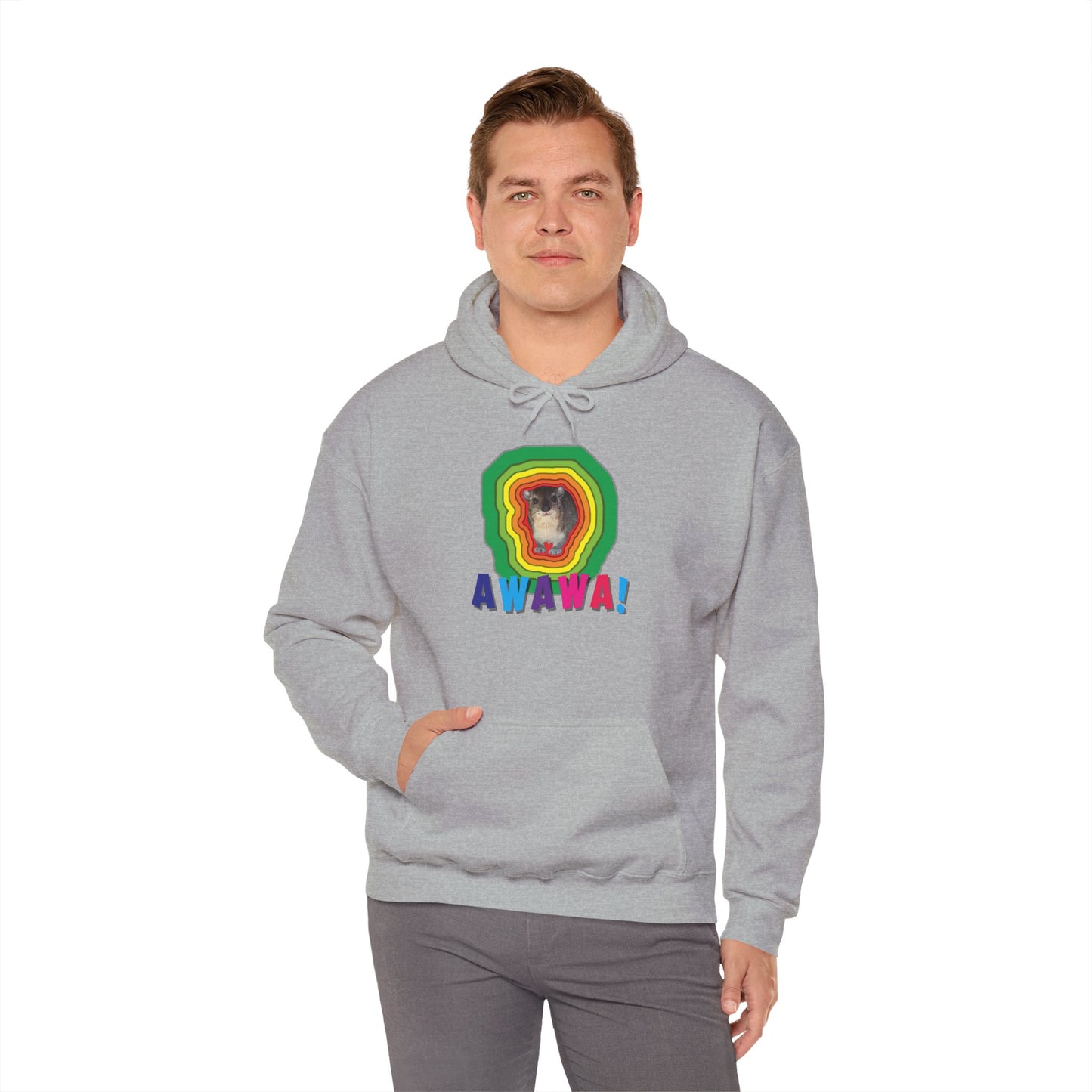 Vibrant Hyrax Hoodie, Cozy Sweatshirt, Gift for Pet Lovers, Fun Casual Wear, Unisex Hooded Sweatshirt