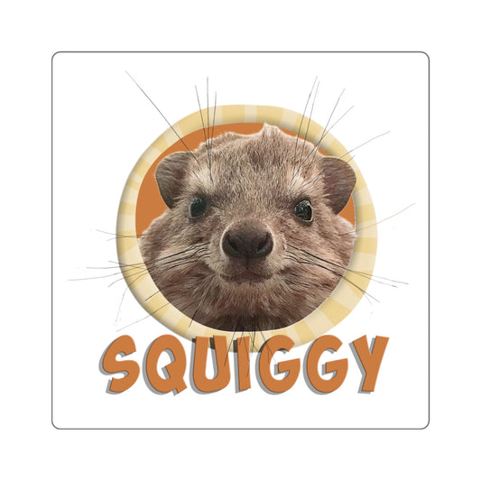 Squiggy Square Sticker