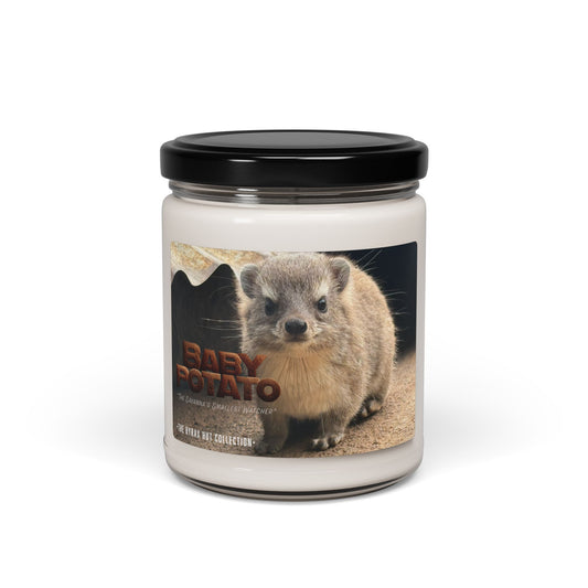 Baby Potato - Scented Soy Candle with Adorable Hyrax Print, Eco-Friendly Gift for Pet Lovers, Home Decor, Relaxation, Birthday