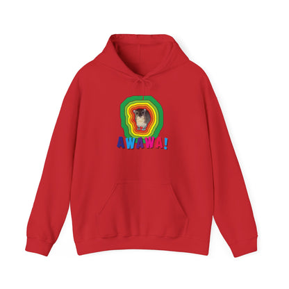 Vibrant Hyrax Hoodie, Cozy Sweatshirt, Gift for Pet Lovers, Fun Casual Wear, Unisex Hooded Sweatshirt