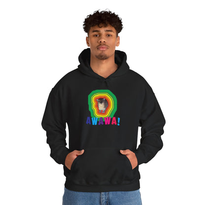 Vibrant Hyrax Hoodie, Cozy Sweatshirt, Gift for Pet Lovers, Fun Casual Wear, Unisex Hooded Sweatshirt