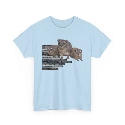 Hyrax Taxonomic Hierarchy  Unisex Heavy Cotton Tee  For The Distinguished Awawa Lover