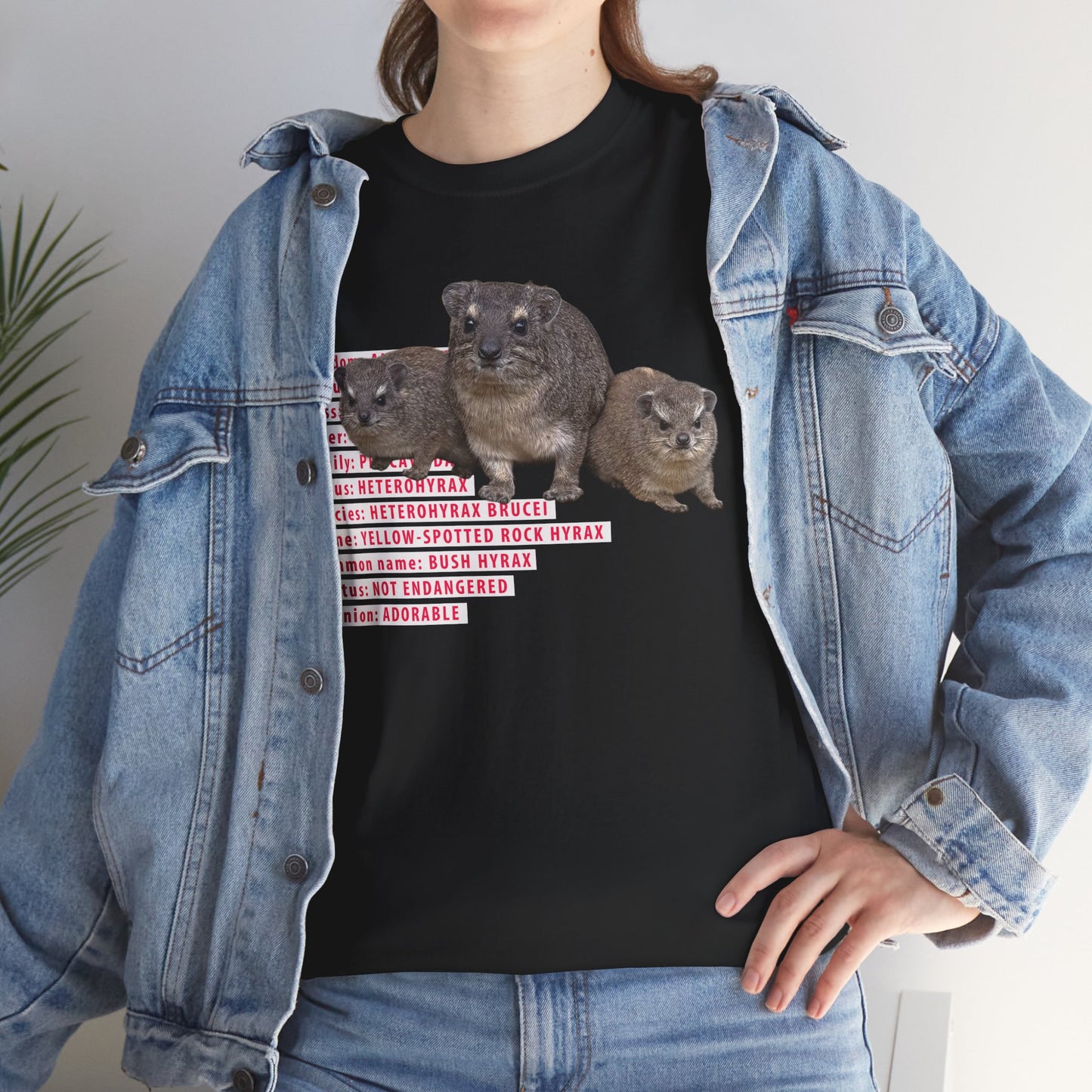 Hyrax Taxonomic Hierarchy  Unisex Heavy Cotton Tee  For The Distinguished Awawa Lover