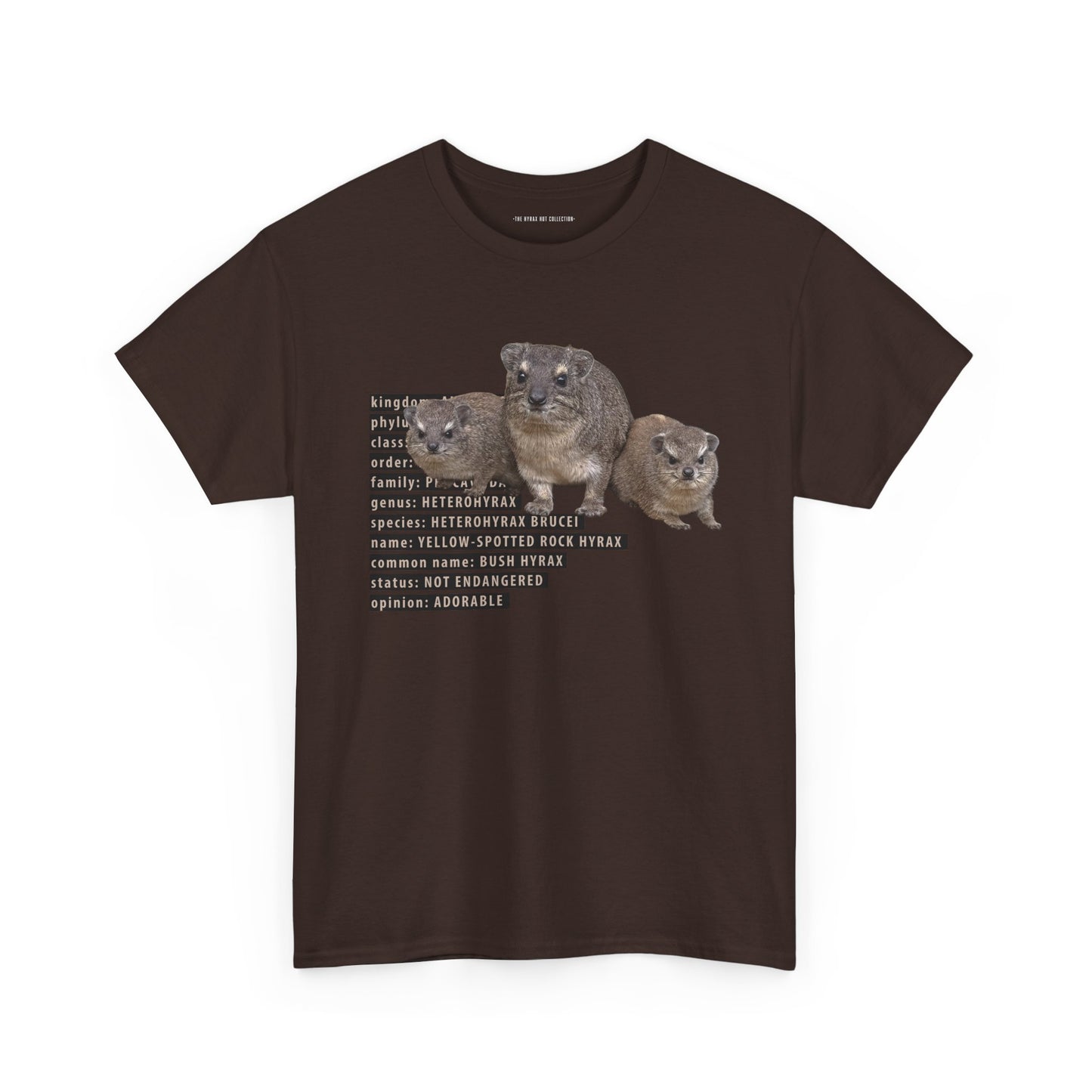 Hyrax Taxonomic Hierarchy  Unisex Heavy Cotton Tee  For The Distinguished Awawa Lover