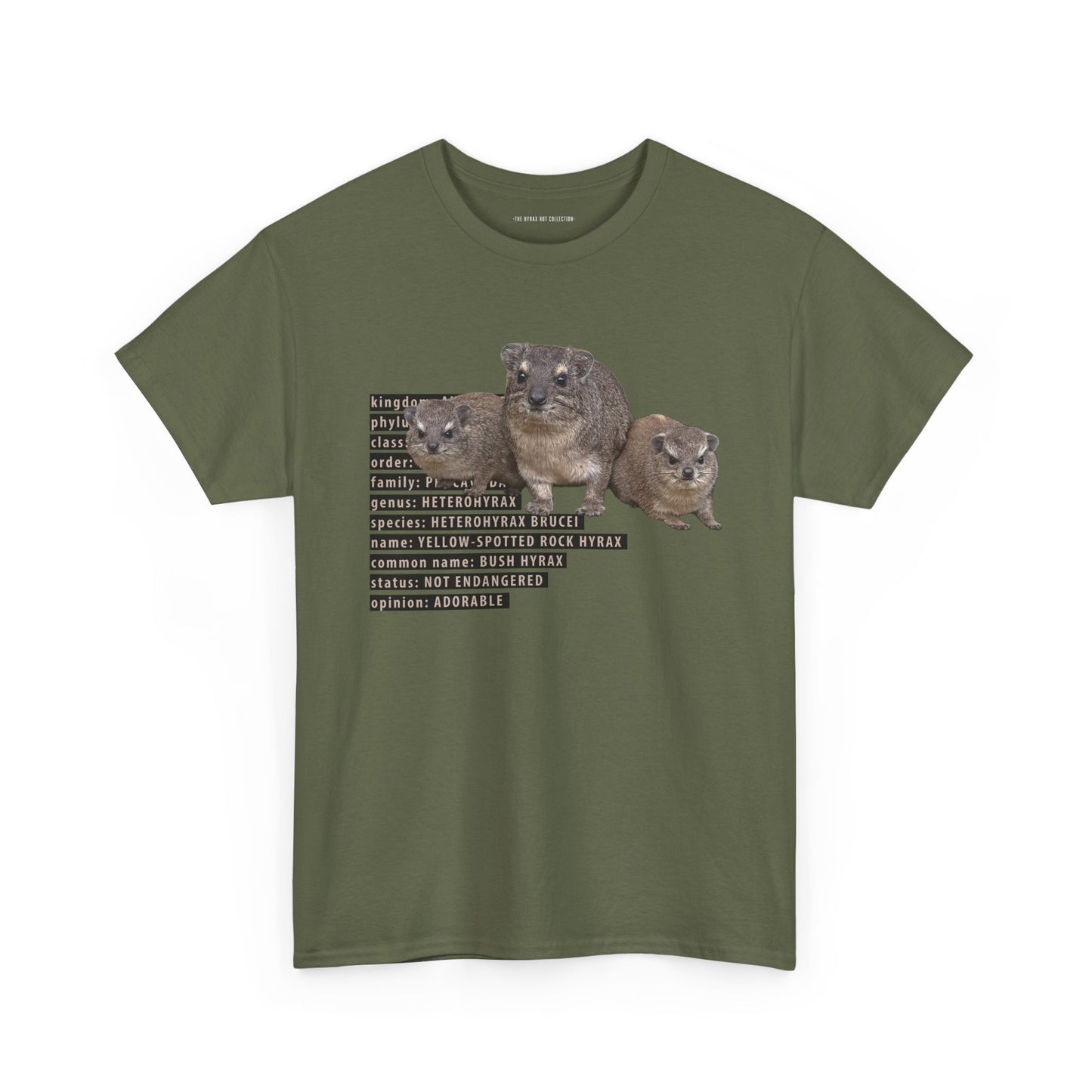 Hyrax Taxonomic Hierarchy  Unisex Heavy Cotton Tee  For The Distinguished Awawa Lover