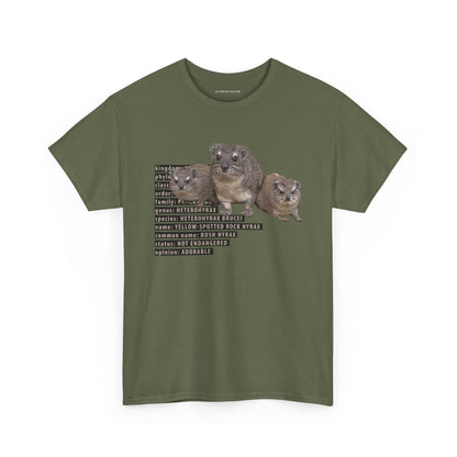 Hyrax Taxonomic Hierarchy  Unisex Heavy Cotton Tee  For The Distinguished Awawa Lover