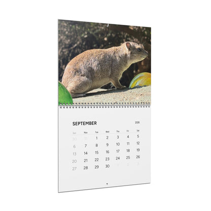 Hyrax Wall Calendar 2026 – Cute Bush Hyrax Monthly Wall Calendar