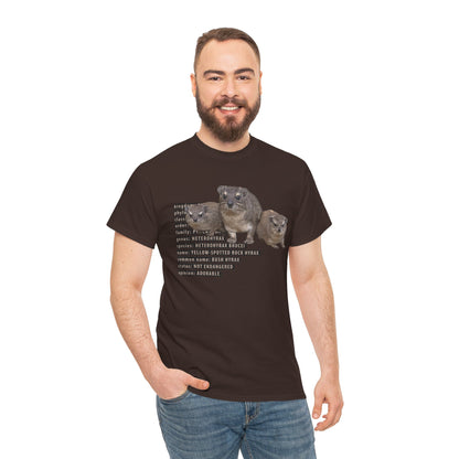 Hyrax Taxonomic Hierarchy  Unisex Heavy Cotton Tee  For The Distinguished Awawa Lover