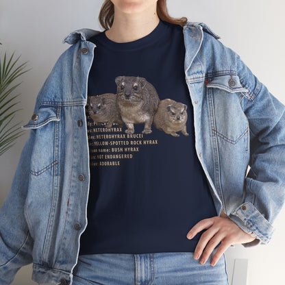 Hyrax Taxonomic Hierarchy  Unisex Heavy Cotton Tee  For The Distinguished Awawa Lover