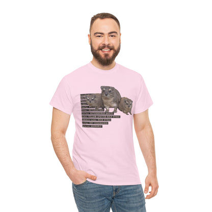 Hyrax Taxonomic Hierarchy  Unisex Heavy Cotton Tee  For The Distinguished Awawa Lover