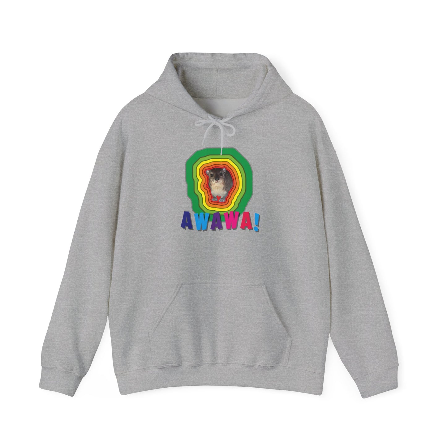 Vibrant Hyrax Hoodie, Cozy Sweatshirt, Gift for Pet Lovers, Fun Casual Wear, Unisex Hooded Sweatshirt